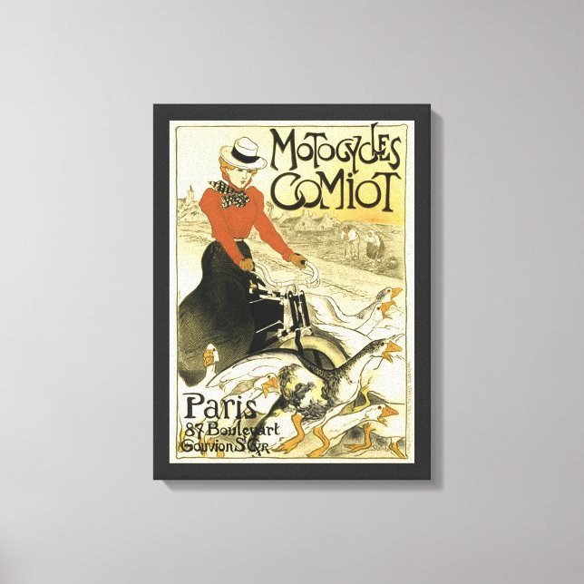 Vintage Motocycles Comiot Canvas Print (Front)
