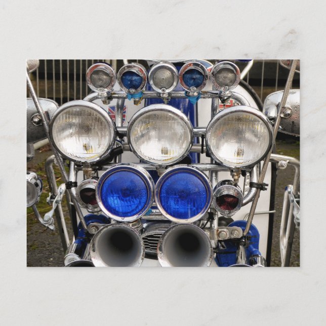 VINTAGE MOTOR SCOOTER POSTCARD (Front)