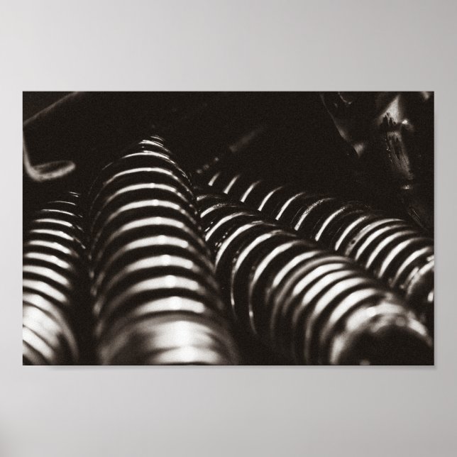 Vintage Motorbike Motorcycle Bike Shocks Poster (Front)
