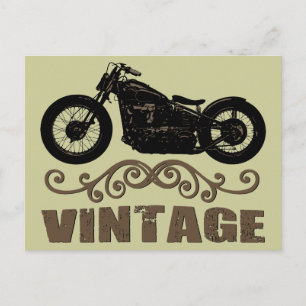 Vintage Motorbike Postcard