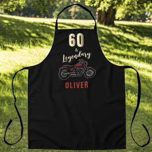 Vintage Motorcycle 60th Birthday Bike Apron