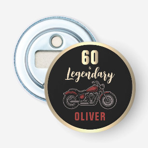Vintage Motorcycle 60th Birthday Bike Party Bottle Opener