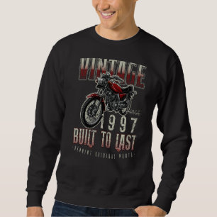Vintage Motorcycle Bikers Motorbike Birthday Born Sweatshirt