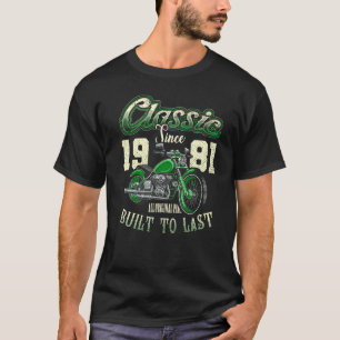 Vintage Motorcycle Bikers Motorbike Birthday Born T-Shirt