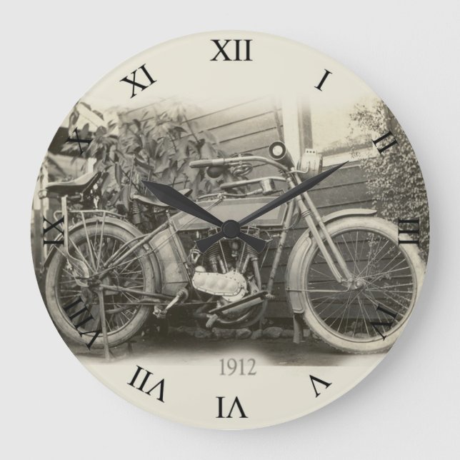 Vintage Motorcycle Clock (Front)