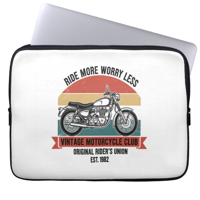 Vintage Motorcycle Club Est. 1982 Laptop Sleeve (Front)