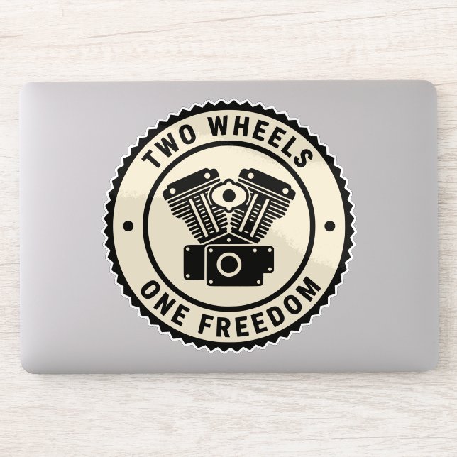 Vintage Motorcycle Engine Freedom Emblem (Computer)