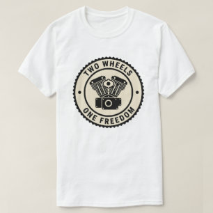 Vintage Motorcycle Engine Freedom Emblem T-Shirt