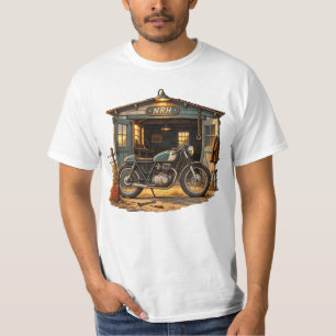 Vintage Motorcycle Garage Workshop Men's T-Shirt