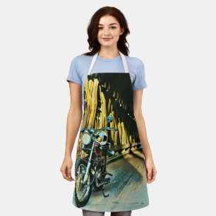 Vintage motorcycle gift apron