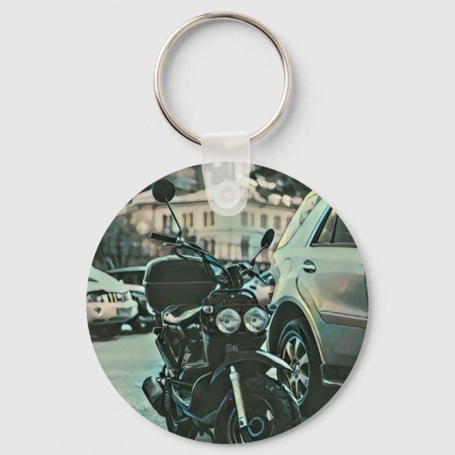 Vintage motorcycle gift key ring (Front)