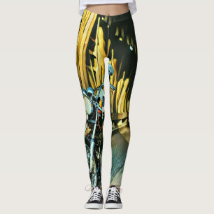 Vintage motorcycle gift leggings