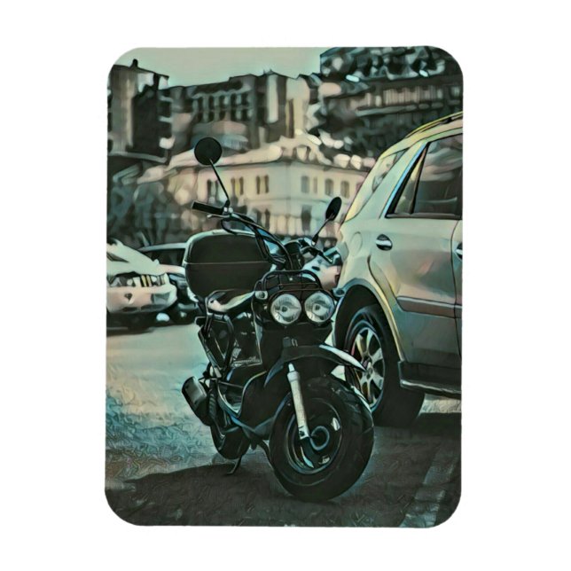 Vintage motorcycle gift magnet (Vertical)