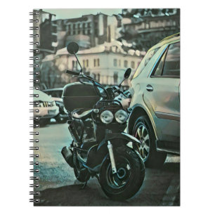 Vintage motorcycle gift notebook