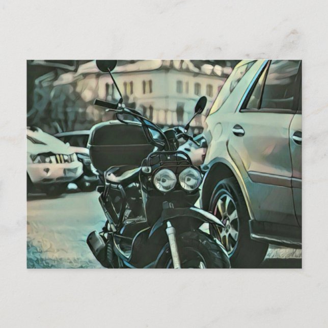 Vintage motorcycle gift postcard (Front)
