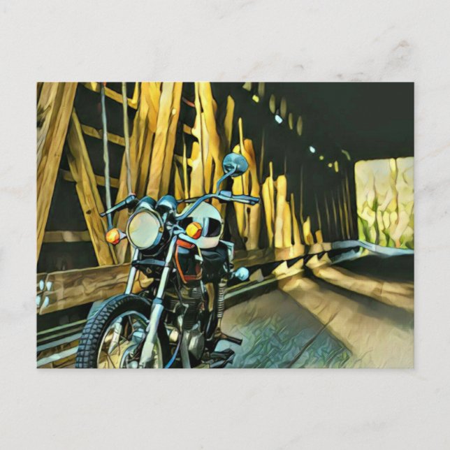 Vintage motorcycle gift postcard (Front)