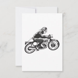 Vintage motorcycle greeting card