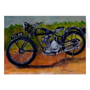Vintage  motorcycle new imperial painting