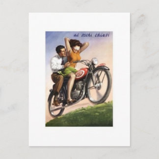 Vintage Motorcycle Postcard