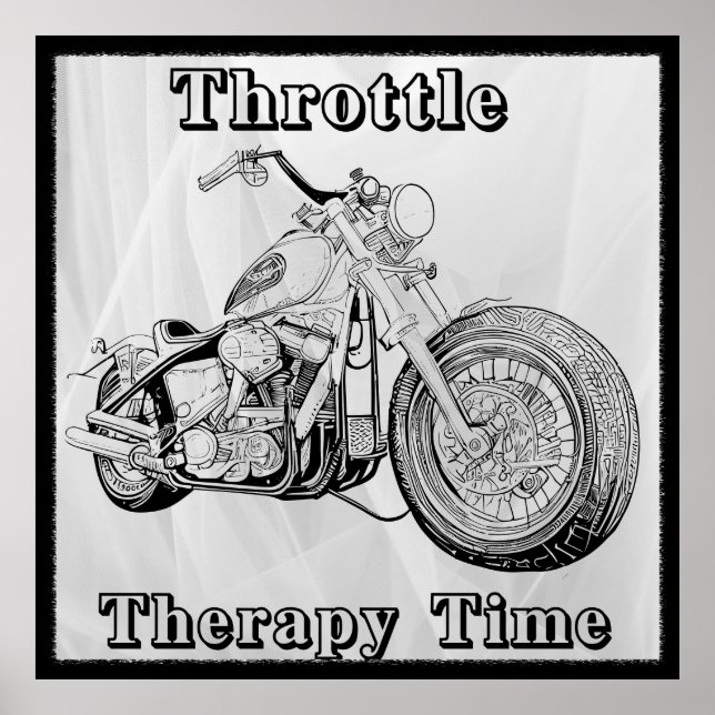 Vintage Motorcycle Poster (Front)