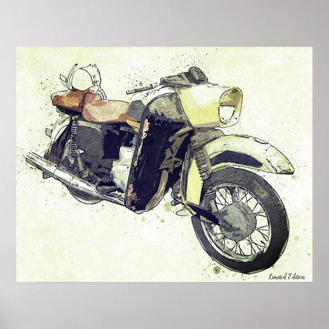 Vintage Motorcycle Poster (Front)