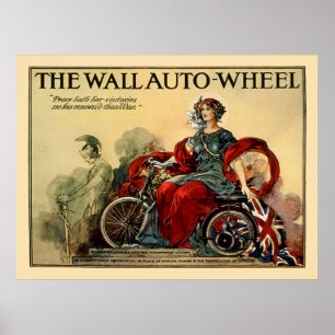Vintage Motorcycle Poster: The Wall Auto Wheel Poster