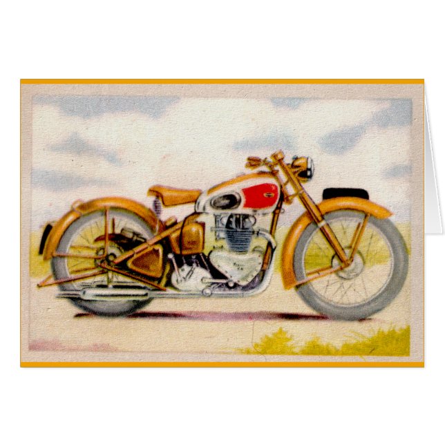 Vintage Motorcycle Print (Front Horizontal)
