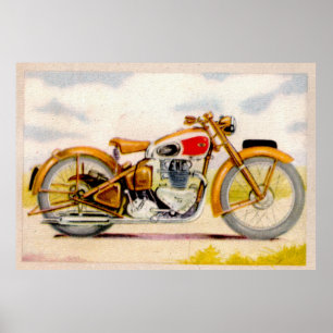 Vintage Motorcycle Print