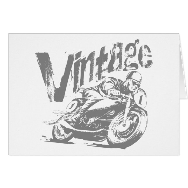 Vintage Motorcycle Racer (Front Horizontal)