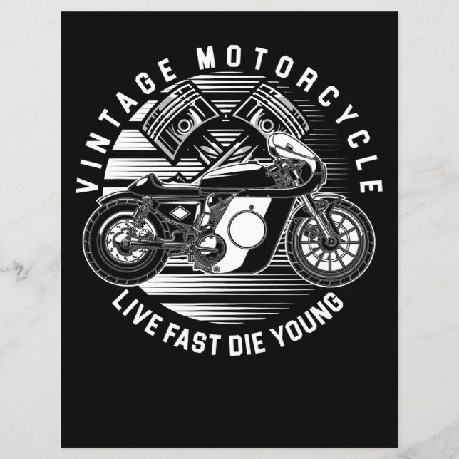 Vintage Motorcycle Racing Gift For Biker (Front)