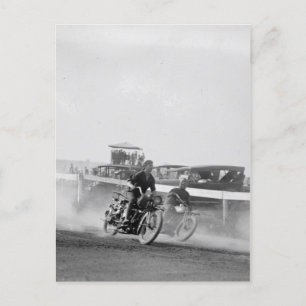 Vintage Motorcycle Racing Postcard