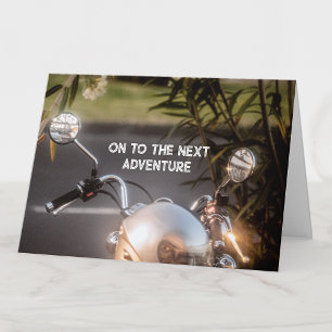 Vintage Motorcycle, retirement card for him