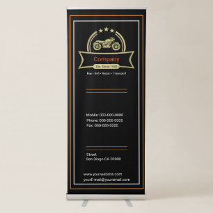 Vintage Motorcycle Retractable Banner