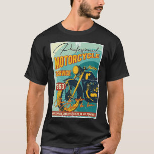 Vintage motorcycle retro poster art T-Shirt
