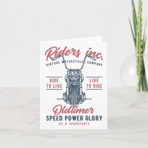 Vintage Motorcycle Riders Inc Card
