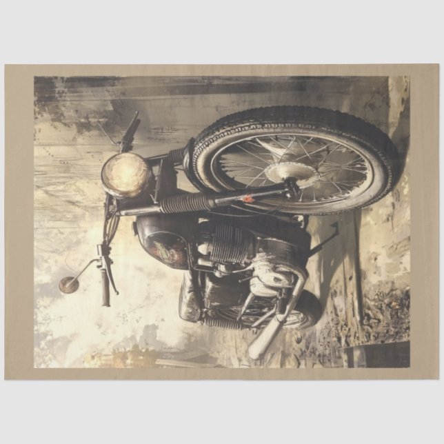 Vintage Motorcycle Series Design #6 Tissue Paper (Front)