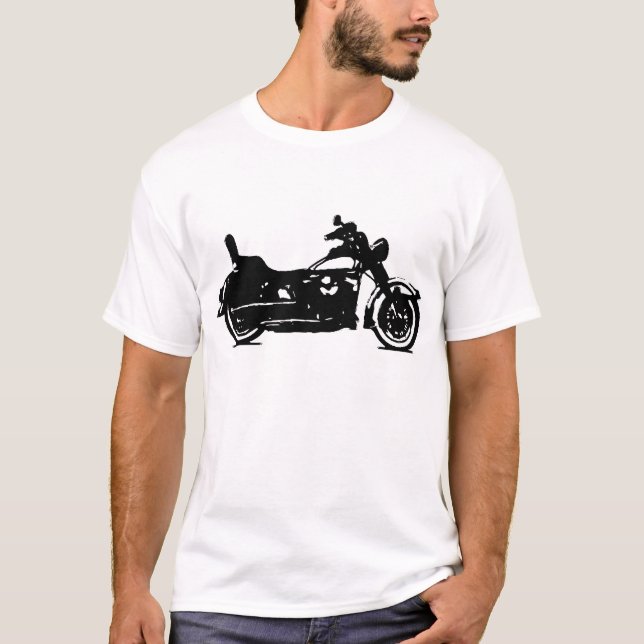Vintage Motorcycle Shadow T-Shirt (Front)
