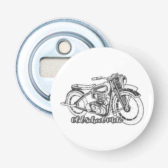 Vintage Motorcycle Shirt  Bottle Opener (Front)