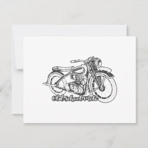 Vintage Motorcycle Shirt Holiday Card