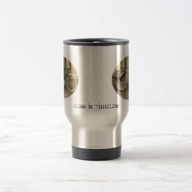 Vintage Motorcycle Travel Mug (Center)