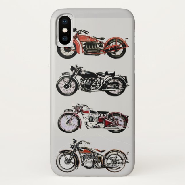 VINTAGE MOTORCYCLES Case-Mate iPhone CASE (Back)