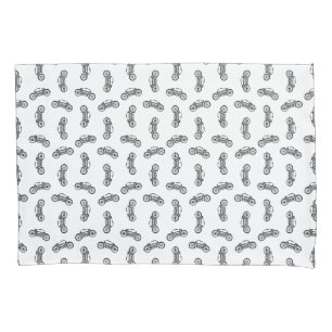 Vintage Motorcycles CUSTOM BACKGROUND COLOR Pillowcase