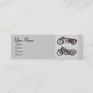 VINTAGE MOTORCYCLES MONOGRAM MINI BUSINESS CARD