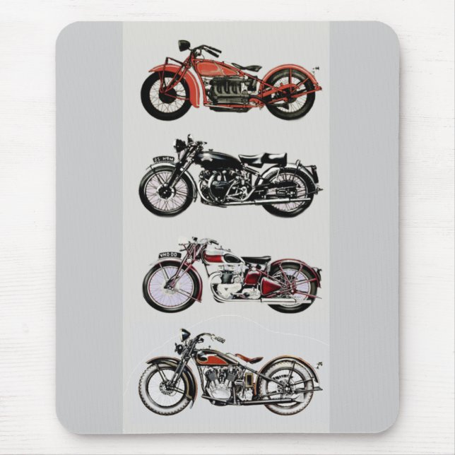VINTAGE MOTORCYCLES MOUSE MAT (Front)