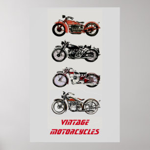 ViNTAGE MOTORCYCLES Poster