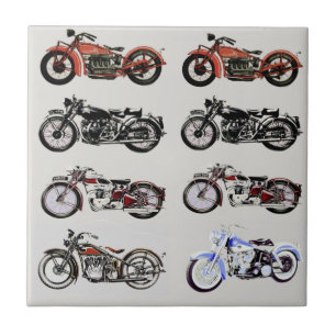 VINTAGE MOTORCYCLES TILE