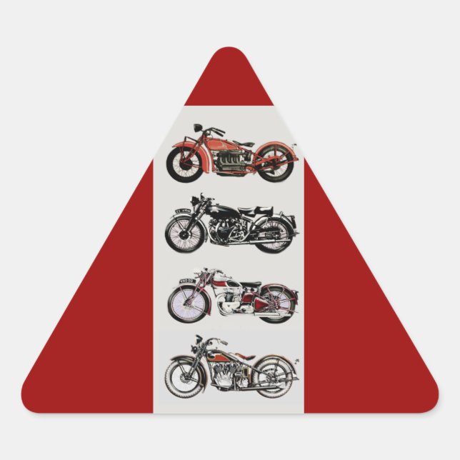 VINTAGE MOTORCYCLES TRIANGLE STICKER (Front)