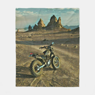 vintage motorcyclist birthday gift fleece blanket