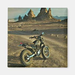 vintage motorcyclist birthday gift magnet