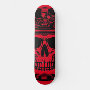 vintage motorcyclist skull legend skateboard